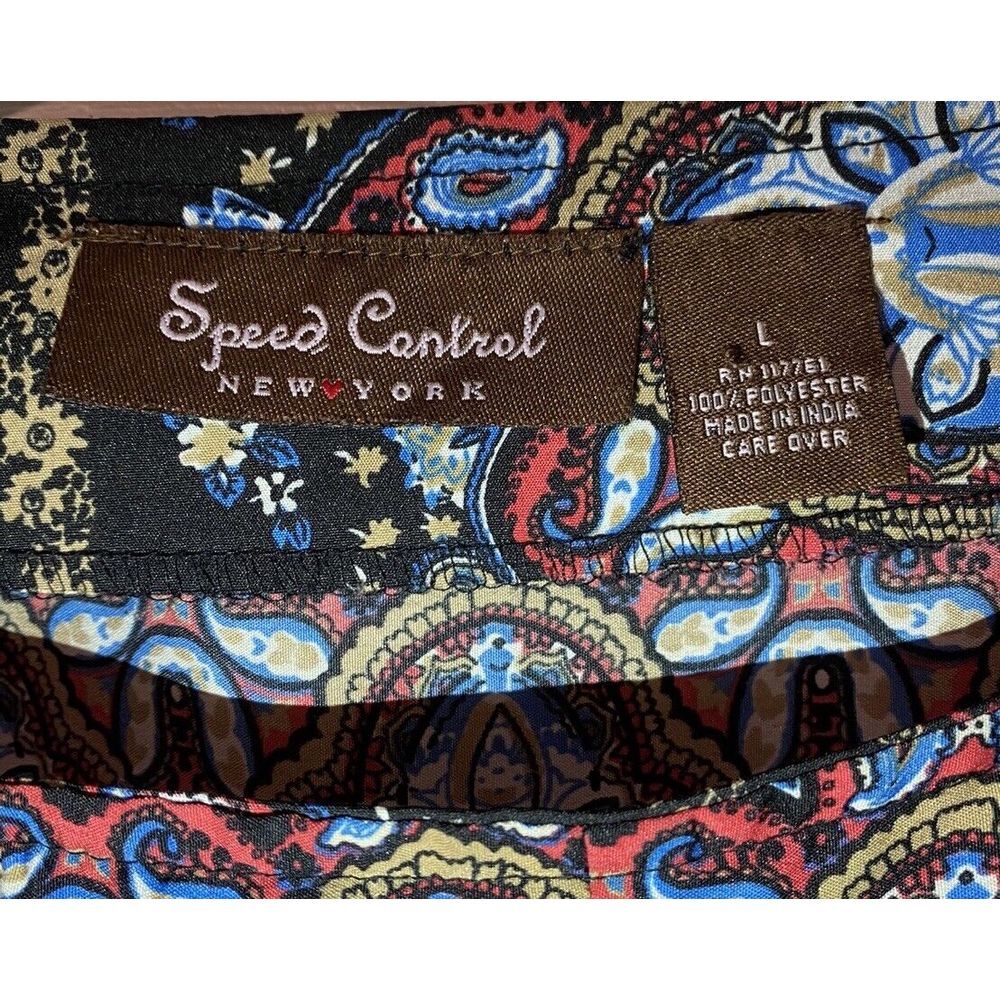 Speed Control New York Womens Multicolor Elastic Waist Fit & Flare Dress Size‎ L - Picture 4 of 5